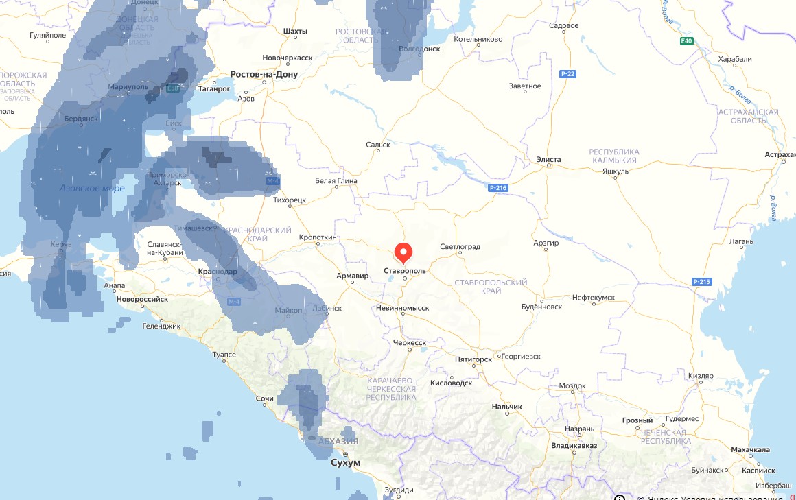 Карта осадков ставропольского края онлайн