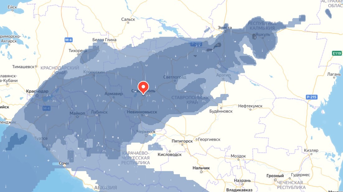 Карта дождя буденновск