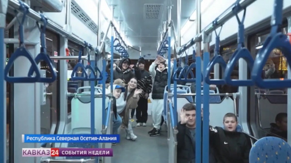 Новые современные трамваи выехали на улицы Владикавказа