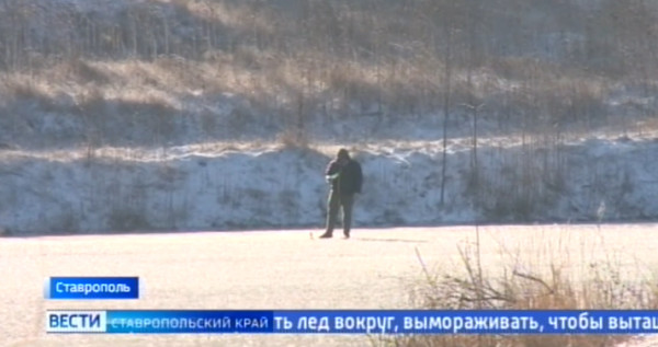 На Ставрополье мужчина замерз на льду