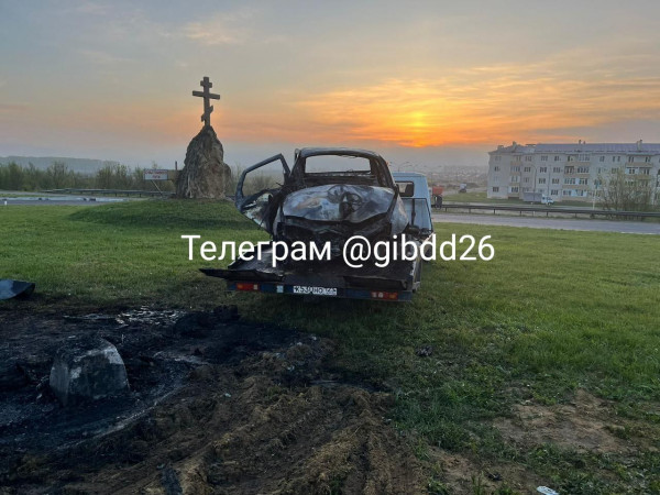 Ставрополец получил ожоги во время возгорания автомобиля в Шпаковском округе