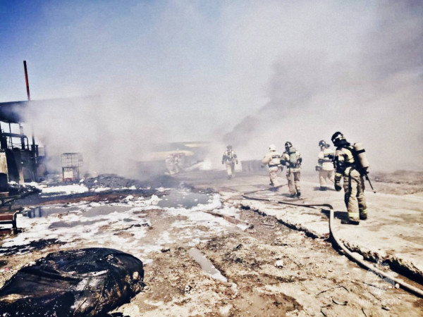 Крупный пожар произошел на территории хутора Ташла на Ставрополье