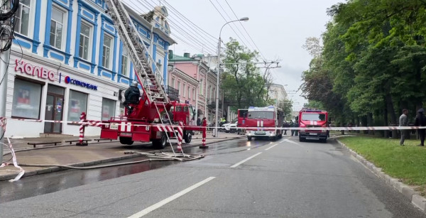 Пожар в Особняке на Карла Маркса в Ставрополе потушили