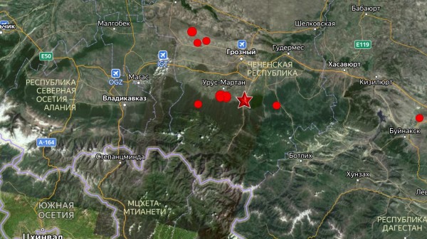 В Чечне за текущие сутки зафиксировано уже 5 землетрясений